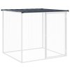Klec pro kuřata se střechou antracitová 603 x 98 x 90 cm ocel 3189041