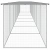 Klec pro kuřata se střechou světle šedá 803 x 98 x 90 cm ocel 3189057