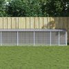 Klec pro kuřata se střechou světle šedá 803 x 98 x 90 cm ocel 3189057