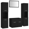 Set koupelnového nábytku černý dřevotříska 3071046