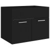 Set koupelnového nábytku černý dřevotříska 3071046