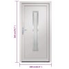 Vchodové dveře bílé 108 x 200 cm PVC 3187889