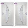 Vchodové dveře bílé 88 x 200 cm PVC 3187861
