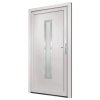 Vchodové dveře bílé 108 x 208 cm PVC 3187896