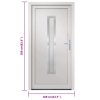 Vchodové dveře bílé 108 x 208 cm PVC 3187896