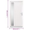 Vchodové dveře bílé 108 x 208 cm PVC 3157099
