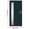 Vchodové dveře antracitové 98 x 200 cm PVC 3157103