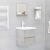 Koupelnové zrcadlo betonově šedé 40x10,5x37 cm kompozitní dřevo 804557
