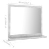 Koupelnové zrcadlo betonově šedé 40x10,5x37 cm kompozitní dřevo 804557