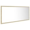 LED koupelnové zrcadlo dub sonoma 100 x 8,5 x 37 cm akrylové 804943