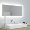LED koupelnové zrcadlo dub sonoma 100 x 8,5 x 37 cm akrylové 804943