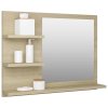 Koupelnové zrcadlo dub sonoma 60x10,5x45 cm kompozitní dřevo 805009