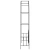Zahradní oblouk s bránou černý 138 x 40 x 238 cm železo 47092