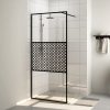 Zástěna do průchozí sprchy čiré ESG sklo 100 x 195 cm černá 151030