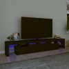 TV skříňka s LED osvětlením černá 230x36,5x40 cm 3152787