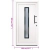 Vchodové dveře bílé 108 x 200 cm PVC 3157082