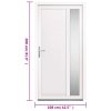 Vchodové dveře bílé 108 x 208 cm PVC 3157096