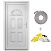 Vchodové dveře bílé 110 x 210 cm PVC 3187920