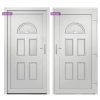 Vchodové dveře bílé 110 x 210 cm PVC 3187920