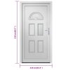 Vchodové dveře bílé 110 x 210 cm PVC 3187920