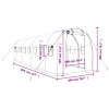 Skleník s ocelovým rámem bílý 16 m² 8 x 2 x 2 m 3188030