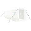 Skleník s ocelovým rámem bílý 16 m² 8 x 2 x 2 m 3188030