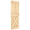 Posuvné dveře s kováním 70 x 210 cm masivní borové dřevo 3203038
