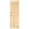 Posuvné dveře s kováním 70 x 210 cm masivní borové dřevo 3203046