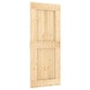 Posuvné dveře s kováním 85 x 210 cm masivní borové dřevo 3203052