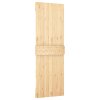Posuvné dveře s kováním 70 x 210 cm masivní borové dřevo 3203136