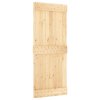 Posuvné dveře s kováním 85 x 210 cm masivní borové dřevo 3203141