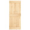 Posuvné dveře s kováním 85 x 210 cm masivní borové dřevo 3203141