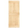 Posuvné dveře s kováním 85 x 210 cm masivní borové dřevo 3203181