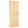 Posuvné dveře s kováním 85 x 210 cm masivní borové dřevo 3203181
