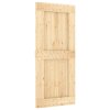 Posuvné dveře s kováním 90 x 210 cm masivní borové dřevo 3203188