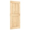 Posuvné dveře s kováním 85 x 210 cm masivní borové dřevo 3203205