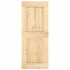 Posuvné dveře s kováním 85 x 210 cm masivní borové dřevo 3203205