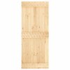 Posuvné dveře s kováním 85 x 210 cm masivní borové dřevo 3203232