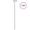 Tyčky k rostlinám 20 ks tmavě zelené 40 cm ocel 319362