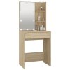 Toaletní stolek s LED dub sonoma 60 x 40 x 140 cm 808831