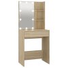Toaletní stolek s LED dub sonoma 60 x 40 x 140 cm 808831
