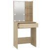 Toaletní stolek s LED dub sonoma 60 x 40 x 140 cm 808831