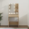 Toaletní stolek s LED dub sonoma 60 x 40 x 140 cm 808831