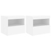 Noční stolky s LED osvětlením 2 ks bílé 50 x 40 x 45 cm 836764