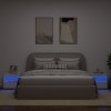 Noční stolky s LED osvětlením 2 ks bílé 50 x 40 x 45 cm 836764