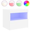 Noční stolky s LED osvětlením 2 ks bílé 50 x 40 x 45 cm 836764