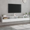 Nástěnné TV skříňky 2 ks bílé 100 x 30 x 30 cm kompozitní dřevo 836883