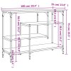 Konzolový stolek s policemi dub sonoma 100 x 35 x 75 cm 837788