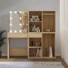 LED toaletní stolek se 2 skříňkami dub sonoma kompozitní dřevo 3082029