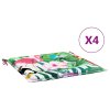 Podušky na zahradní židli 4 ks vícebarevné 50x50x4 cm textil 361084